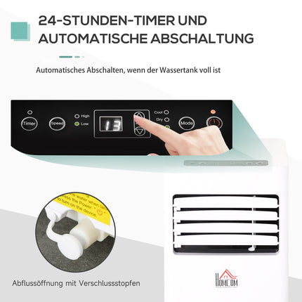 Mobiles Klimagerät 2,1 kW, Kühlung und Entfeuchtung