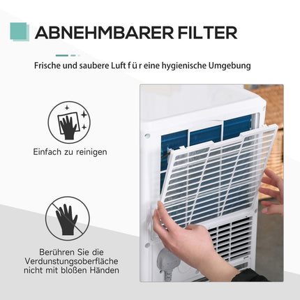 Mobiles Klimagerät 2,1 kW, Kühlung und Entfeuchtung