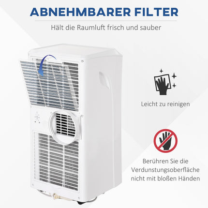 Mobiles Klimagerät 2,9 kW mit Entfeuchter und Timer