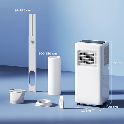 Tragbare Klimaanlage, 9000 BTU, 3-in-1 Kühl- und Entfeuchtungsfunktion