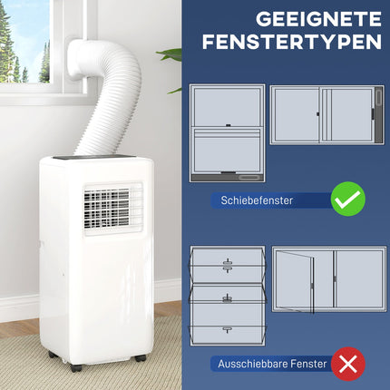 Tragbare Klimaanlage, 9000 BTU, 3-in-1 Kühl- und Entfeuchtungsfunktion