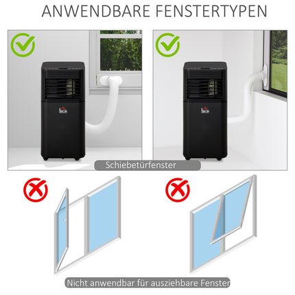 Tragbares 8000 BTU Klimagerät, 4-in-1 mit Fernbedienung