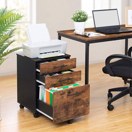 Mobile Cabinet with 3 Drawers, Brown – 57.5x40x40 cm