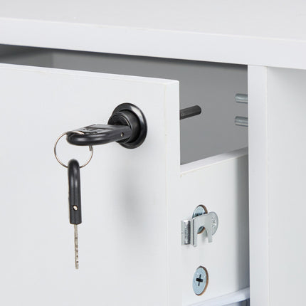 Mobile File Cabinet with 3 Drawers and File Storage