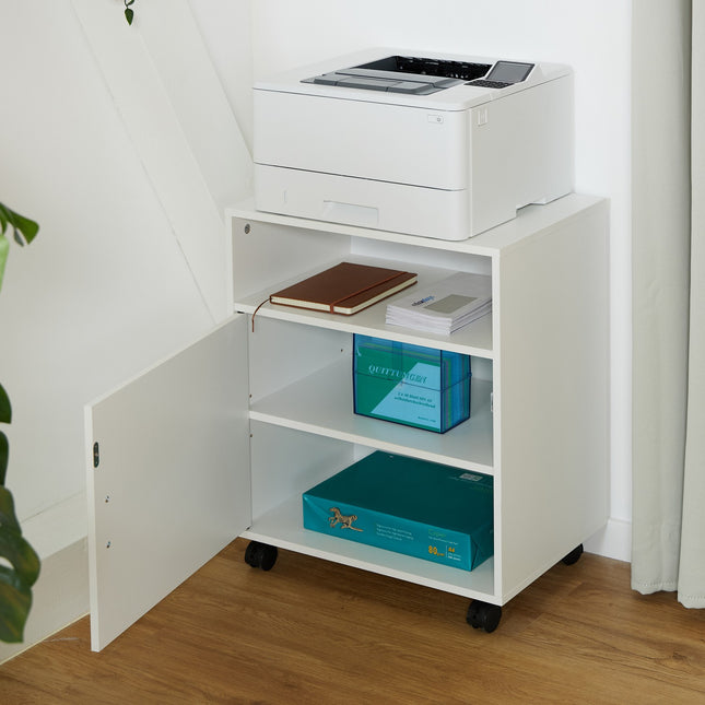 Mobiele kantoortrolley met 3 compartimenten
