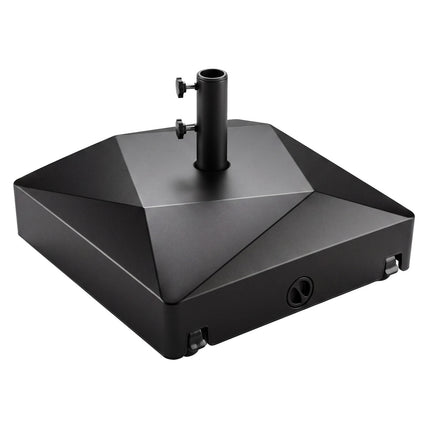 Mobiler Terrassenschirmständer, 70 kg, Schwarz, HDPE, Räder