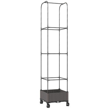 Mobile Planter Box with Trellis, 185cm, 24L Capacity