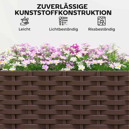 Mobiler Pflanzkasten mit Spalier, selbstbewässernd, 120x40x192 cm
