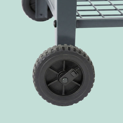 Mobile Raised Garden Bed With Wheels and Storage Shelf