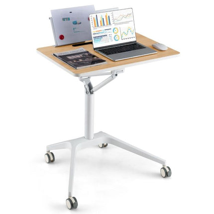 Mobile Standing Desk Cart, 30-42 Inch Height, Wheels