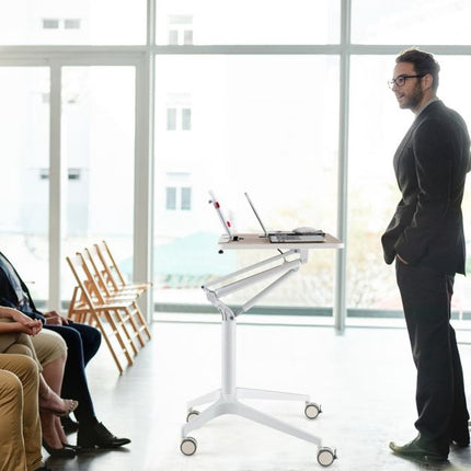 Mobile Standing Desk Cart, 30-42 Inch Height, Wheels