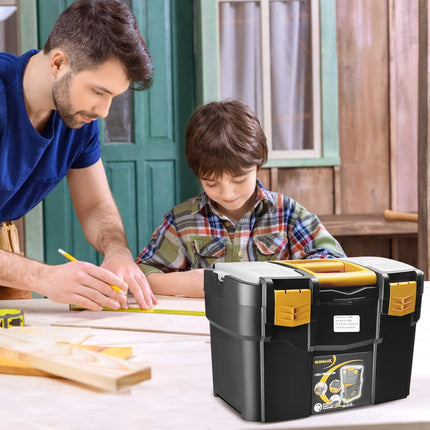 Mobile Werkzeugkiste mit Rollen, 3-in-1-Stapeldesign