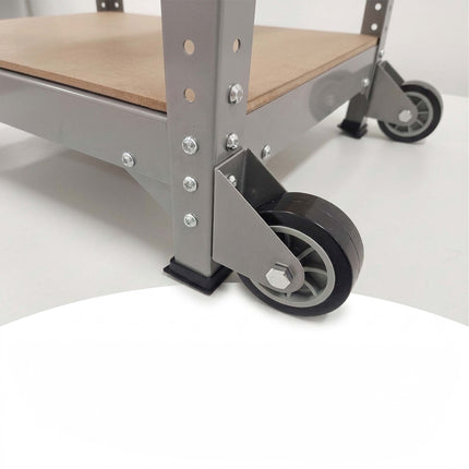 Mobile Werkbank mit Rollen, Lochplatte, höhenverstellbar