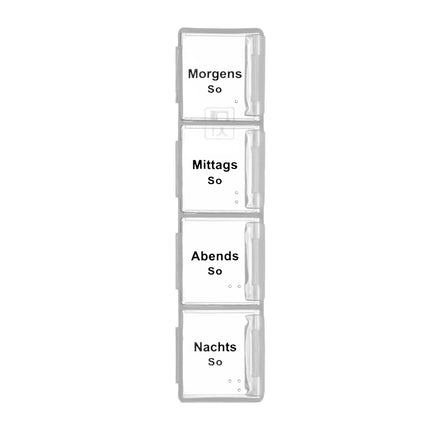 Mobile Box für Tablets 7 Tage 4 Fächer