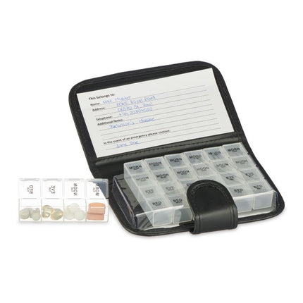 Mobile box for tablets 7 days 4 compartments