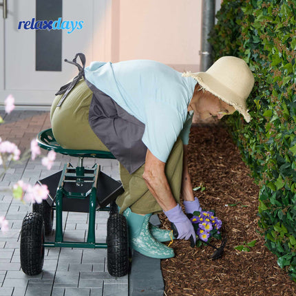 Siège de jardin mobile avec rangement