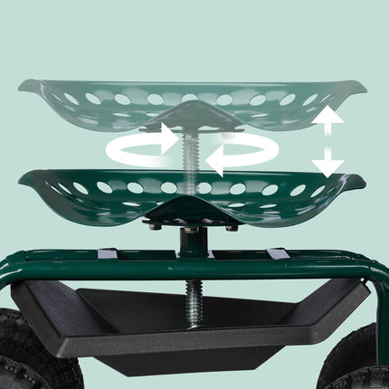 Siège de jardin mobile avec rangement