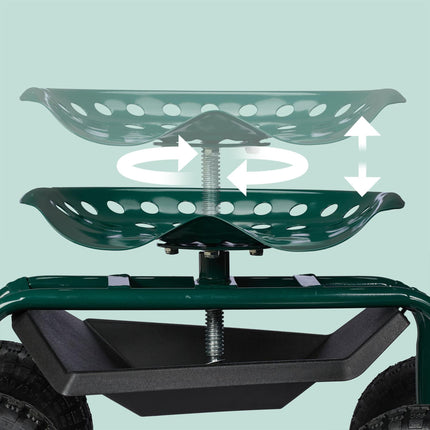 Mobile garden seat with storage