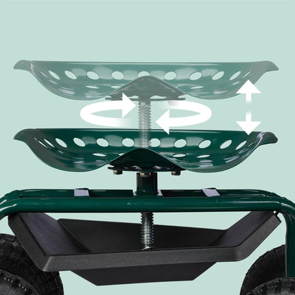 Siège de jardin mobile avec rangement