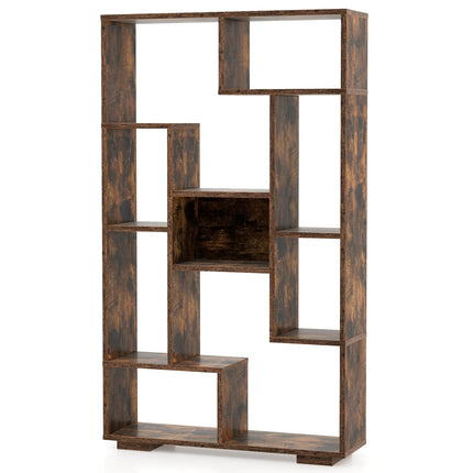 Modern Bookshelf with Open Shelves & Anti-Tip, Brown