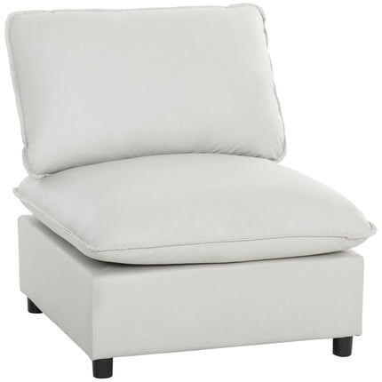 Modern Grey Leathaire Accent Chair, Wide Deep Seat, Easy Assembly