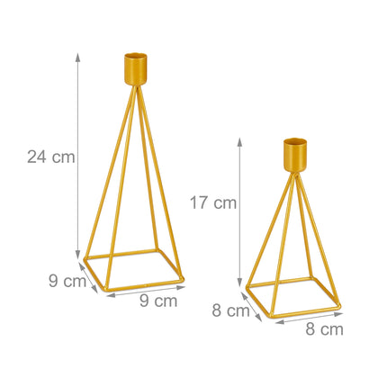 Modern candle holder, set of 2