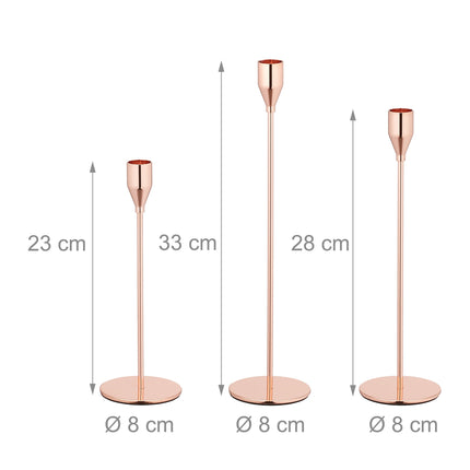 Moderne Kerzenleuchter im 3er-Set