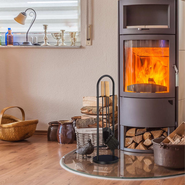 Modern fireplace in 4 parts