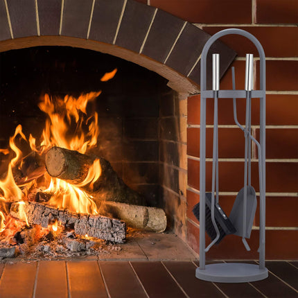 Modern fireplace in 5 parts