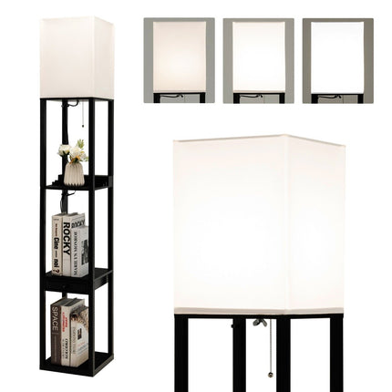 Moderne Regal Stehleuchte Dimmbare Stehleuchte mit Schublade 26 x 26 x 159,5 cm