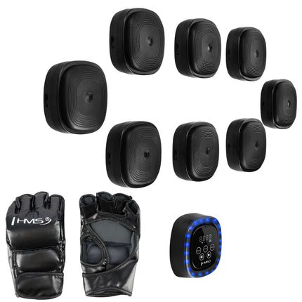 Modulare Boxwand mit Bluetooth & MMA-Handschuhen