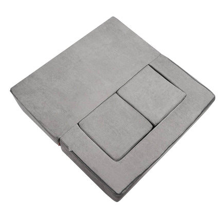 Modular Kids Play Couch, 4-Piece, Washable Cover, Grey