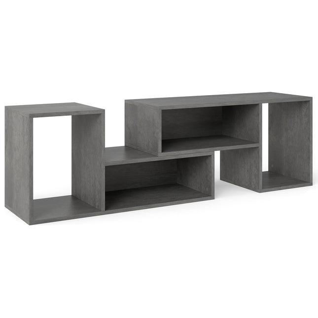Modulares TV-Möbel für 60-Zoll-Bildschirme, Grau, 2-teiliges Set