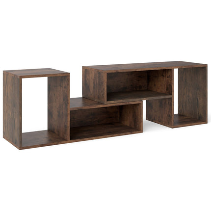 Modular TV Stand with L-Shaped Shelves for 60" TVs