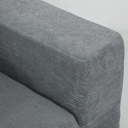 Modular U-Shaped Sofa with Deep Seats, 2 Ottomans, Dark Gray