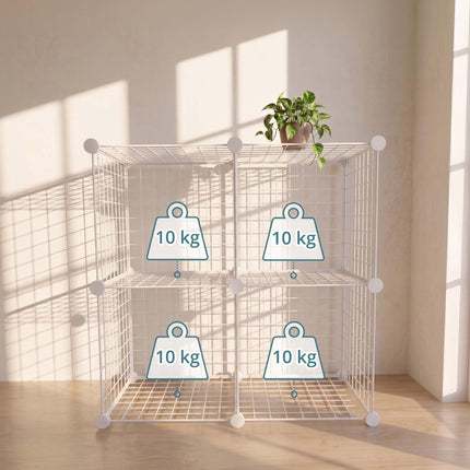 Modulares Drahtgitterregal, Metall, Klick-System