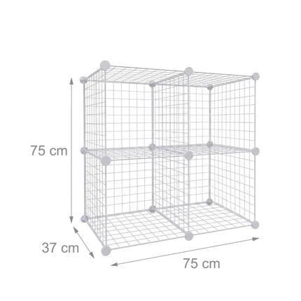 Modulares Drahtgitterregal, Metall, Klick-System