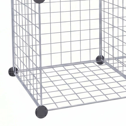 Modulární drátěný regál z kostek – kov, zásuvný systém