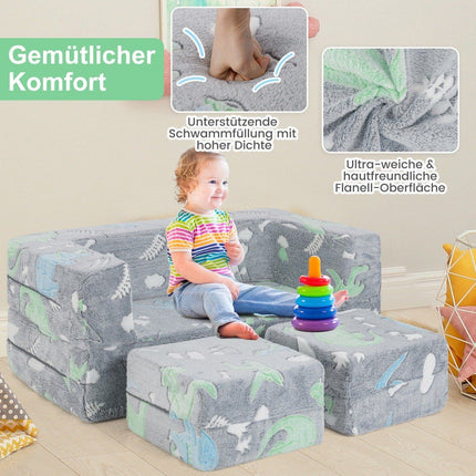 Modular children's sofa glow in the dark play sofa modular sofa dinosaur
