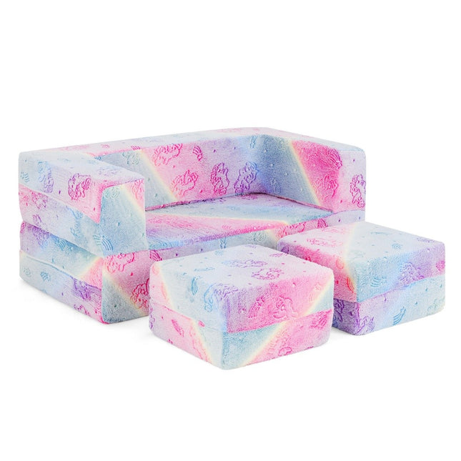 Modulares Kindersofa Glow in the Dark Spielsofa Modulares Sofa Einhorn