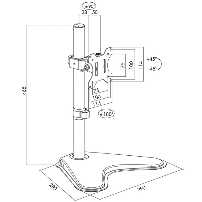 Monitorständer/-fuß einzeln 13-32"