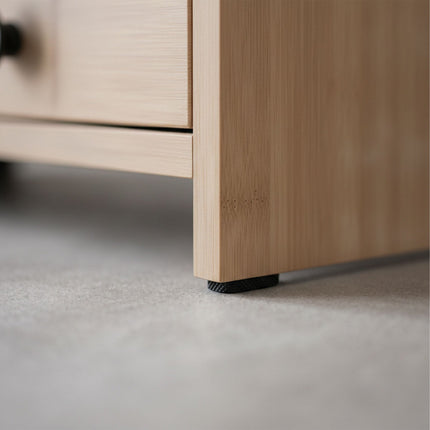 Monitor Stand with 3 Drawers, Wood Look, MDF