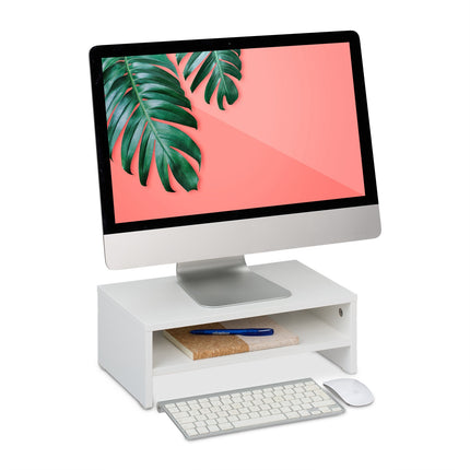 Monitor Stand with Storage Shelf – Ergonomic, Space-Saving