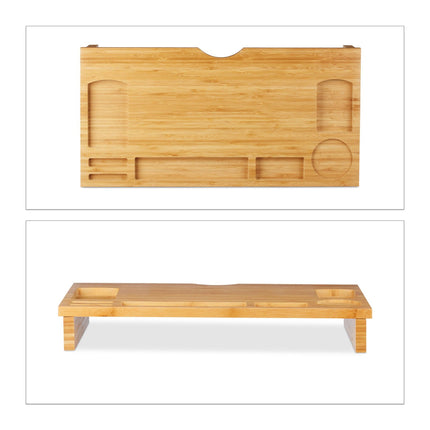Monitor stand in bamboo
