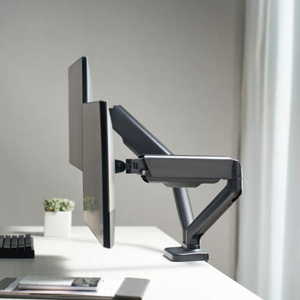 Držák monitoru dvojitý s pružinou 17"-32", černá