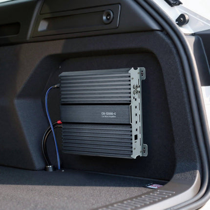 Monoblock Car Amplifier 1200W RMS, Class D, Remote Bass