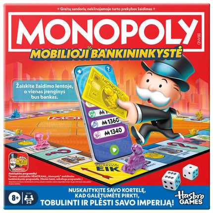 Monopoly Brettspiel mit App-Banking – Litauische Ausgabe
