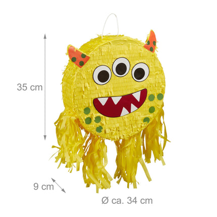Monster Piñata-Set mit Stock & Maske – 3-äugiges Design