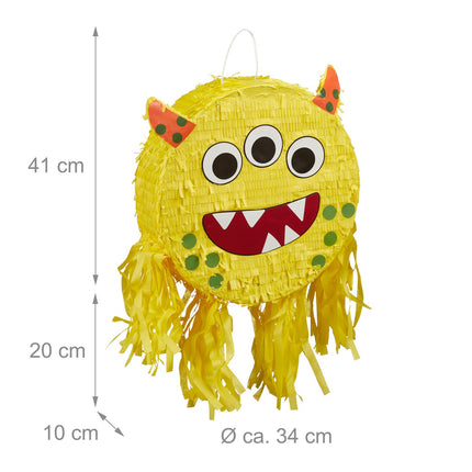 Monster-Pinata für Kindergeburtstag – Befüllbar & Lustig