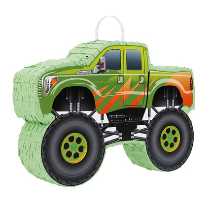 Monster Truck Piñata-Set – Stock und Augenbinde inklusive